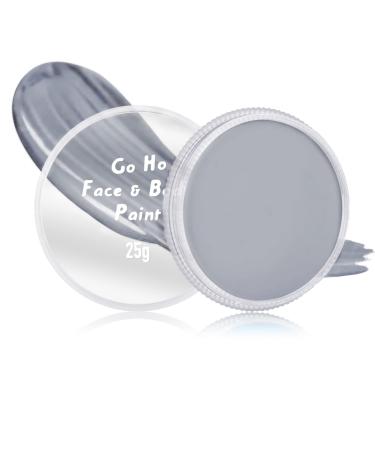 Go Ho Light Grey Face Body Paint Makeup Professional Water Based Creamy to Gel Body Painting Single Palette for Adults Children Cosplay SFX Costumes Festivals Halloween Light Grey A 25g