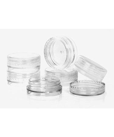 kuou 50 Pcs Empty Plastic Cosmetic Jars 5ml Sample Containers Pots Bottles with Clear Lids - Buy Online on SooperMarket.com
