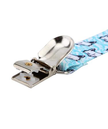 4pcs Baby Pacifier Clip Set - Cotton Strap Chain for Infants - Unisex Light Blue Baby Gift - Buy Online on SooperMarket.com