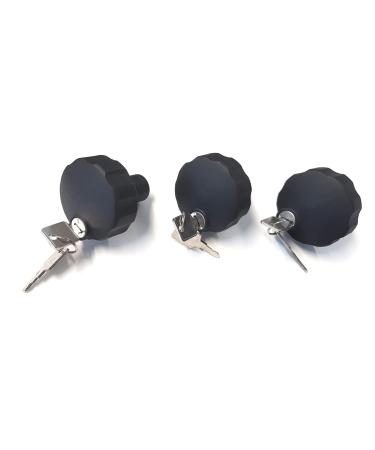 Volkswagen 7D4071734 thumb nuts (3 pieces) lockable rear carrier bike rack key same locking