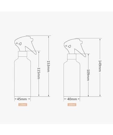 Zeoabsy 4-Pack 100ml Empty Aluminum Spray Bottles with White Atomizers | Ideal for Cosmetics Plants Cleaning & Hairdressers + Bonus Funnel - Perfect for Home & Garden - Buy Online on SooperMarket.com