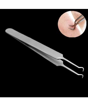 Buy LongyiTrade Professional Stainless Steel Curved Acne Tweezers | Best Blackhead & Pimple Tool for Clear Skin International Shipping Available - Buy Online on SooperMarket.com