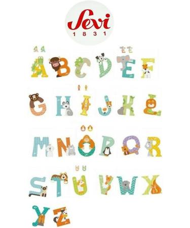 9 SEVI Wooden Animal Letters | Decorative Children's Door Letters & Gift Packaging | Unique Wooden Gifts - Buy Online on SooperMarket.com