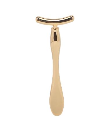 Eye Cream Massage Stick Eye Cream Applicator Massager for Facial Massage Zinc Alloy T Shaped Eye Massage Wand Stick for Reducing Puffiness (Gold)