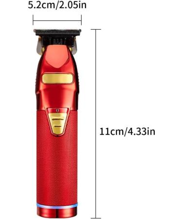 Hair Clippers USB Rechargeable Electric Beard Trimmer Barbers Hair Grooming Kit Red Metal Beard Trimmer - Buy Online on SooperMarket.com