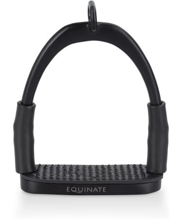 Equinate Safety Bars Manchester 10cm Black Matt - Anti-Slip Rubber Tread - Stirrup for Adults & Children - 2 Pieces for Ankle Relief - Buy Online on SooperMarket.com