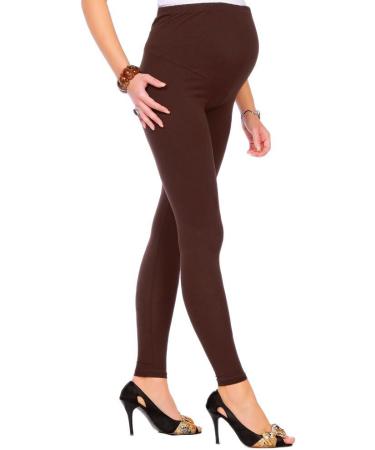 FUTURO FASHION Maternity Leggings | Full Length Cotton Pants for Women | Brown, Size 8-22 - Buy Online on SooperMarket.com