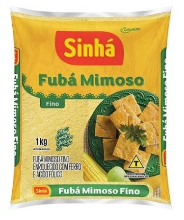 Fuba Mimoso Sinha - Premium Cornmeal Enriched with Iron & Folic Acid Pack with 500gr - Gluten Free - Polenta