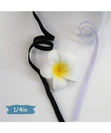 200 Yards 1/4 Inch Braided Elastic Band - White Stretch Cord for Sewing, DIY Masks | High Elasticity Knit Elastic - Buy Online on SooperMarket.com