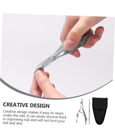 DRESSOOS 1 Set Manicure 2-piece Set Home Nail Pliers Thick Toenails Nipper Ingrown Toe Nipper Nails Kits Pedicure Nursing Trimmer Toenail Clipper Stainless Steel Double Head Finger Pliers - Buy Online on SooperMarket.com