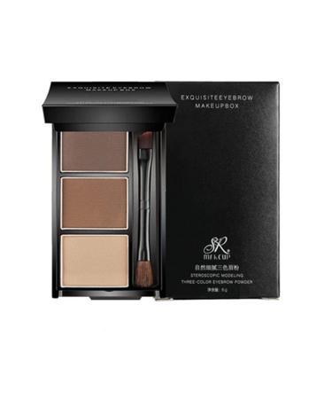 3-Color Eyebrow Palette: Professional Eye Makeup & Filler - Buy Online on SooperMarket.com