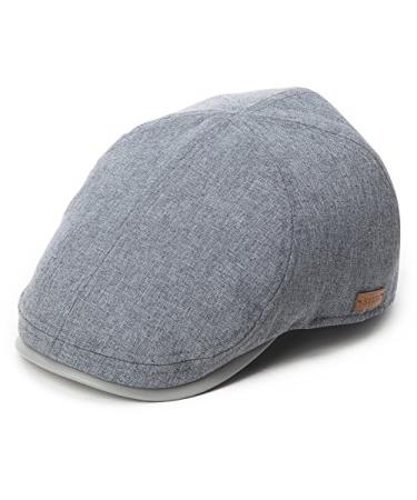 Jeff & Aimy Summer Mens Cotton Flat Cap Ivy Gatsby Newsboy Driving Irish Cabbie Golf Hat 89047#grey Medium-Large