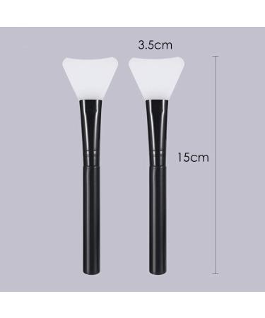 Silicone Face Mask Brush 2PCS Set - Flexible Facial Mud Applicator Tools for Moisturizers - Wood Handle, Ideal for Clay and Charcoal Masks - Buy Online on SooperMarket.com