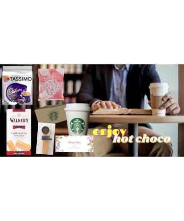 Temas Tassimo Hot Chocolate Pods Gift Set includes Tassimo Hot Chocolate pods x 8 Walkers Short Bread Biscuits Marshmallows Reusable Coffee Cup Sleeves Hot Chocolate Stirrers - Buy Online on SooperMarket.com