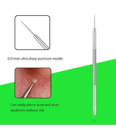 Blackhead Remover Tool Kit - 5-in-1 Stainless Steel Pimple Popper Extractor Set for Face with 4 Tweezers - 0414043 - Buy Online on SooperMarket.com