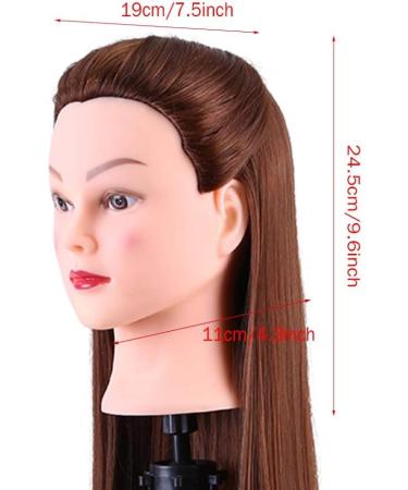 Cikonielf Hair Training Head - Synthetic Fiber for Web Design & Coloring Practice - Washable with Shampoo - Buy Online on SooperMarket.com