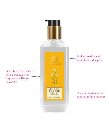 Buy Forest Essentials Mashobra Honey & Vanilla Ultra Rich Body Lotion 200ml | Luxurious Moisturizer for All Skin Types | International Shipping Available - Buy Online on SooperMarket.com