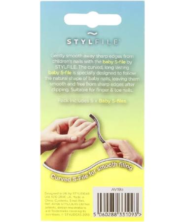 STYLFILE by STYLIDEAS Baby Nailcare Products - S-Shaped Nail File & Safety Clipper (5 Count) - Buy Online on SooperMarket.com