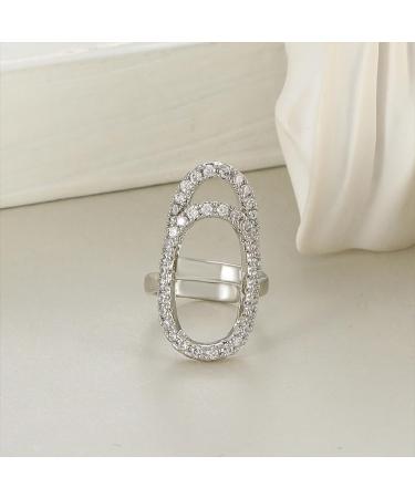 vreplrse Versatile Adjustable Copper Ring For Different Finger Sizes Nail Rings Are Made Of Electroplated Copper Rings For Women 02silveryKY1734 - Buy Online on SooperMarket.com
