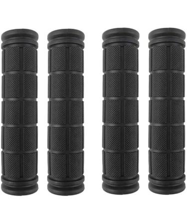 2 Pairs Soft Black Rubber Bicycle Handlebar Grips for BMX MTB Mountain Road Scooter Bike - Buy Online on SooperMarket.com