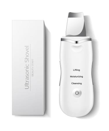 Skin Scrubber Face Spatula Pore Cleaner Blackhead Remover Tool with 3 Modes for Cleansing|Moisturizing|Lifting (White)