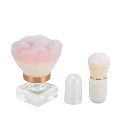 Premium Makeup Brush with Transparent Handle | Capsule Shape | Ideal for Loose Powder & Blush - International Shipping Available - Buy Online on SooperMarket.com