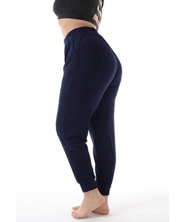 Sport Pants for Women Running Joggers Causal Workout Gym Yoga Sweatpant Comfy Elasticated Trousers Jogging Bottom with Pockets 18-djufh-navy-c L - Buy Online on SooperMarket.com