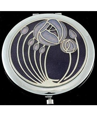 Mackintosh Two Roses Design Purple Compact Mirror - Elegant and Practical Accessory - Buy Online on SooperMarket.com