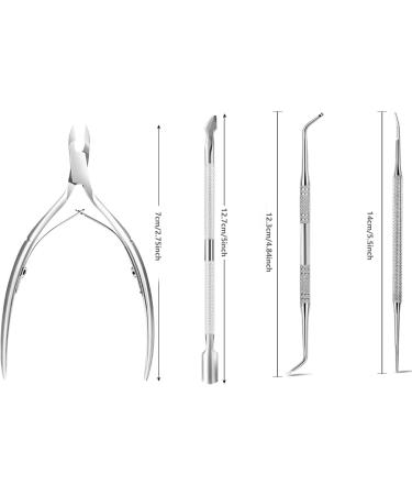 Hash Shears Nail Shaver Set - 4PC Skin Pliers & Cuticle Snaps | Stainless Steel Nail Tongs for Precise Under-Nail Cleaning - Buy Online on SooperMarket.com
