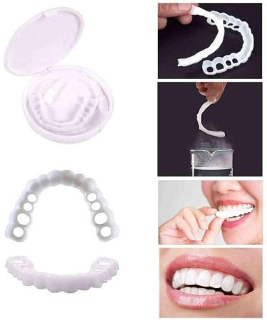 Buy Watsky Veneers: Instant Snap-On Dentures for Men & Women - Top & Bottom Silicone Prostheses 4PCs - Buy Online on SooperMarket.com