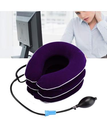 Purple Inflatable Cervical Neck Traction Device for Neck Pain Relief - Buy Online on SooperMarket.com