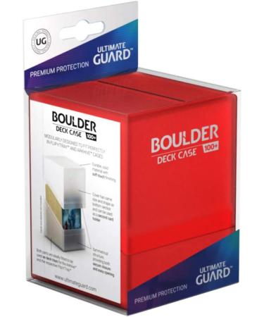 Ultimate Guard Boulder 100 Deck Case - Large Ruby - Secure and Stylish Storage Solution - Buy Online on SooperMarket.com
