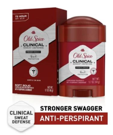 Old Spice Clinical Sweat Defense Anti-Perspirant Deodorant for Men - 72 Hour Stronger Swagger 1.7 oz | Buy Internationally - Buy Online on SooperMarket.com
