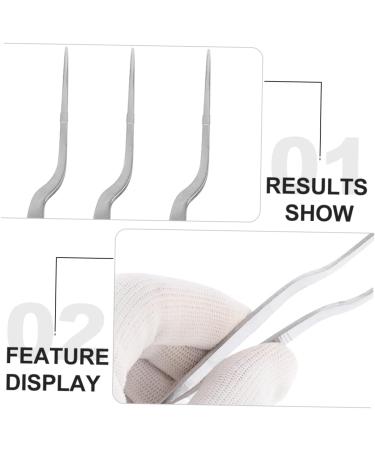 12 Pcs Stainless Steel Tweezers Cleaning Tools Set - Ceramic Plant & Cloud Clamp, Earwax Cleaning Tool Kit - Silver Detergent Ear - 16X1.5X1.3CMx3pcs - Buy Online on SooperMarket.com