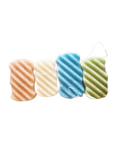 FOMIYES Sponge Bath Sponge Squishy Sponge exfoliant Sponge Natural Sponge Gentle Sponge Wave Shape Sponge Body Sponge Facial Sponge take a Bath face wash Cleaning Supplies