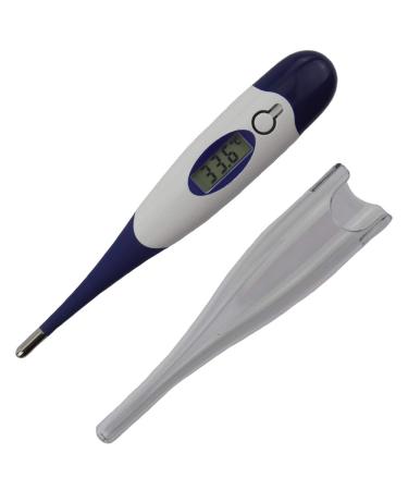 Digital temperature thermometer for adults and children - easy -to -use flexible headquarters thermometers with 25 clinical probe covers