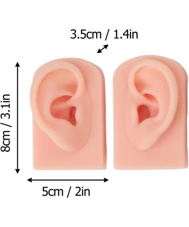Flexible Silicone Ear Model 3 Colors, Waterproof & Realistic for Beauty Practice - Buy Online on SooperMarket.com