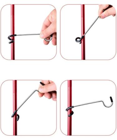 QWEQWE 2 Pcs Mini Camping Hook Hanger for Lanterns & Tents - Multi-use Hanging Hooks for Camping & Fishing - Buy Online on SooperMarket.com