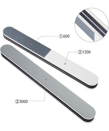 8PCS 3 Way Nail File and Buffer Set for Poly Gel and Acrylic Nails - Manicure Tools for Home and Salon Use - Buy Online on SooperMarket.com