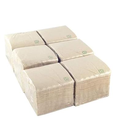 Hostelnovo - 600 pieces of cocktail napkins brand Bio -Eco - Color Natural - 100% recyclable fabric paper - Micropoint - 10 x 10 cm (folded) and 20 x 20 cm (opened)