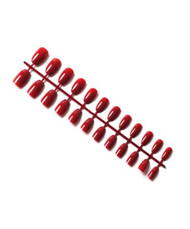 Dajidafu 24 Pieces Short Ballerina Scratch-resistant Press on Nails Colorful DIY Exquisite Graceful Personality Acrylic Nail 2wine red