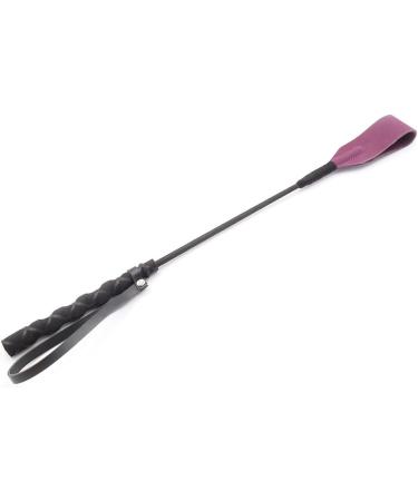 Premium Purple English Riding Crop with Genuine Leather Top - Equestrianism Essential - Buy Online on SooperMarket.com