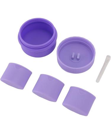Travel Silicone Makeup Containers Trinkets Pills Silicone Cream Jars with Spoon Leakproof Portable for Outdoor (Purple) - Buy Online on SooperMarket.com