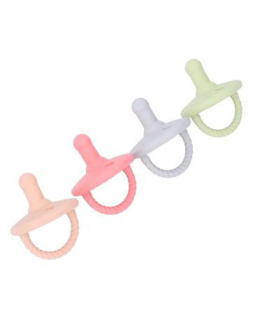 Silicone Baby Pacifier Set - 4PCS Breast-Like Design with Skin Texture for Nursery | International Shipping - Buy Online on SooperMarket.com