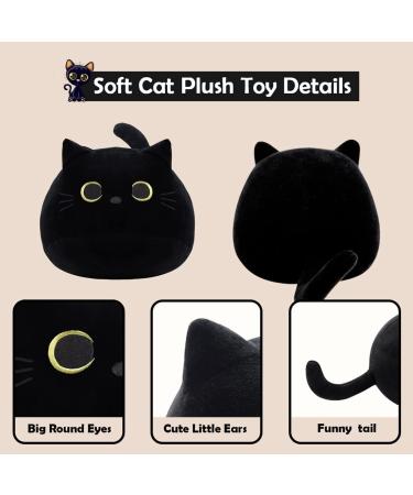 DNFASCHI Black Cat Plush Pillow Toy - Soft Stuffed Animal Cat Plushie for Kids - 20cm Cute Black Cat Stuffed Doll - Birthday for Boys Girls (Black-20cm) (HMHM20CM) - Buy Online on SooperMarket.com