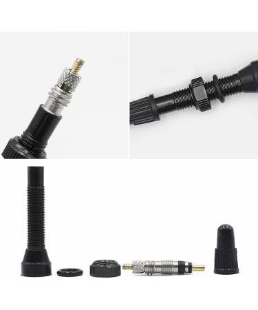 Shop Sioppkik 2-Piece Village Bicycle Tubeless Presta Aluminum Alloy Valve - 54mm for Street & MTB Tires - Black - Buy Online on SooperMarket.com