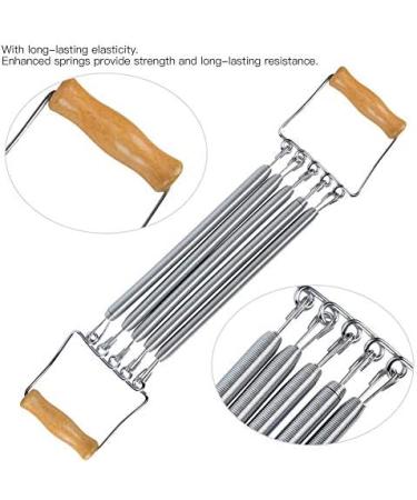 Spring Wall Pulley Chest Expander - Removable Fitness Bands for Muscle Training & Stretching with Wooden Handle - Buy Online on SooperMarket.com