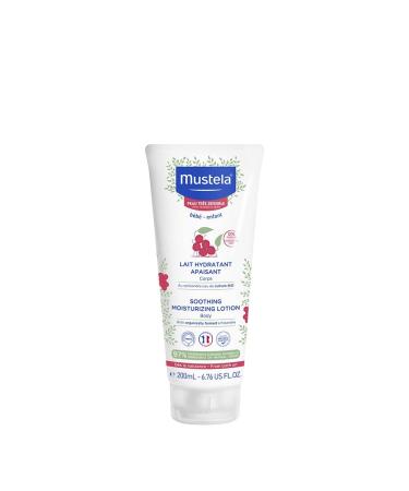 Mustela Baby Soothing Lotion - Moisturizing Body Lotion for Very Sensitive Skin - with Natural Avocado & Schizandra Berry - Fragrance-Free - 6.76 fl. Oz