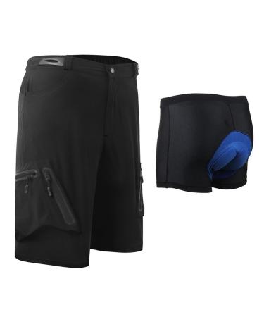 capplue Men's Cycling Pants Breathable MTB Pants Mountaineering Outdoor Sports Pants M Black