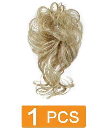 PrinFantasy Messy Hair Bun Chignon Synthetic Extension - Wavy Donut Updo Scrunchy Curly Hairpiece (GBFQ010) - One Size - Buy Online on SooperMarket.com